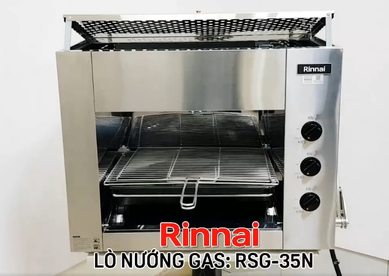 Bếp nướng công nghiệp Rinnai Rsg-35n dùng gas hình chi tiết
