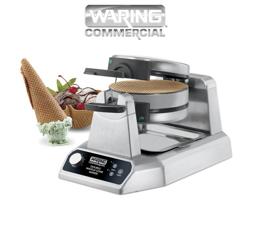 Máy làm bánh Waffle đôi hình nón WWCM200E Waring  đa năng
