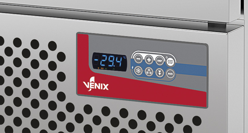 Tủ cấp đông Venix Blast Chiller-Freezer 5 khay KDA05 nút điều chỉnh